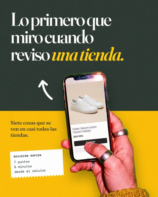 Tapa del carrusel «Lo primero que miro cuando reviso una tienda»